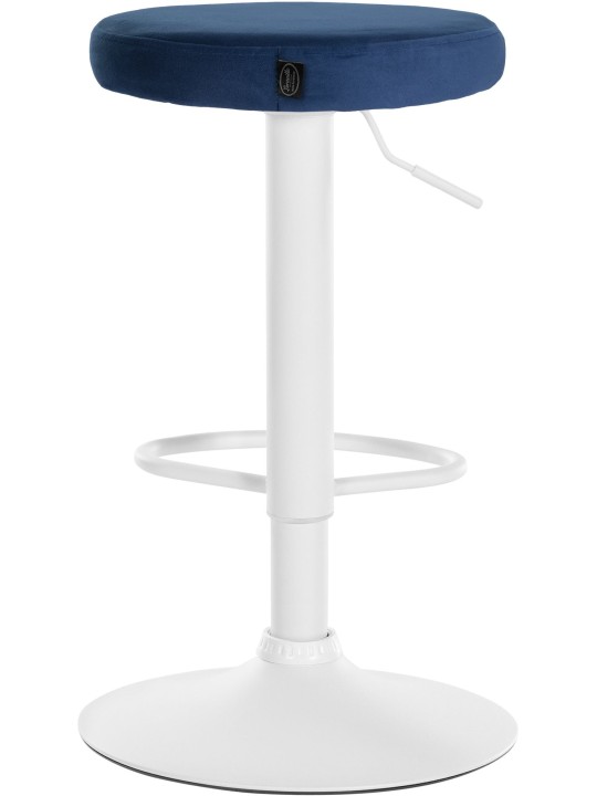 Lot de 2 tabourets de bar Velours Ponte, bleu