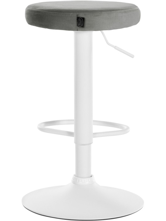 Lot de 2 tabourets de bar Velours Ponte, gris