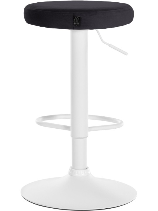 Lot de 2 tabourets de bar Velours Ponte, noir