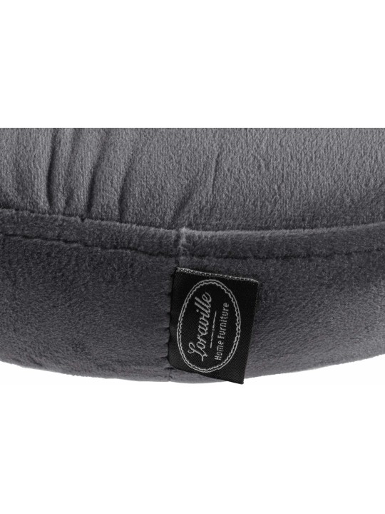 Lot de 2 tabourets de bar Velours Ponte, gris foncé