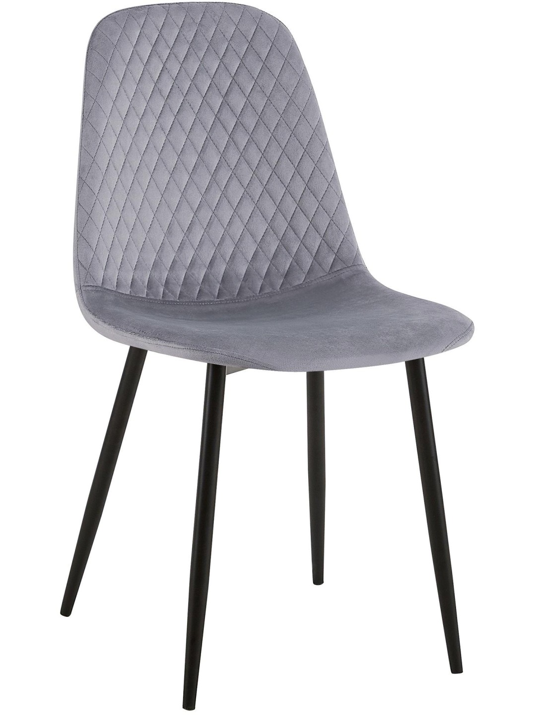 Chaise Giverny velours, gris