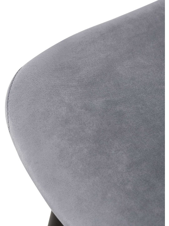 Chaise Giverny velours, gris