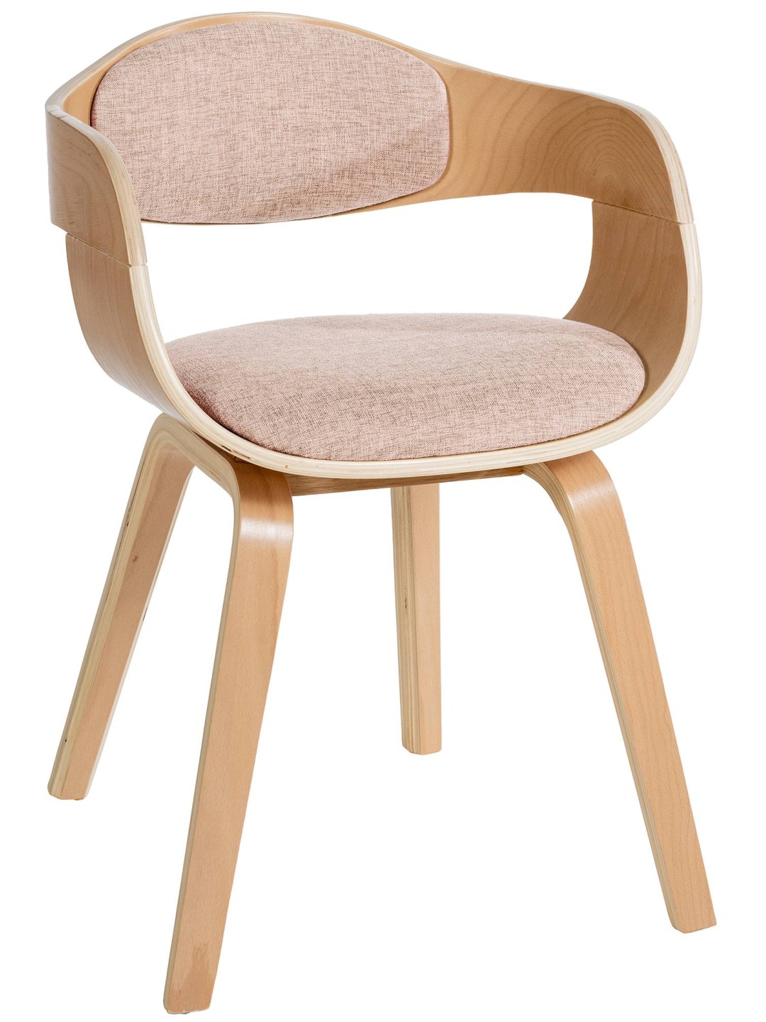 Chaise visiteur Kingston tissu, naturel/crème