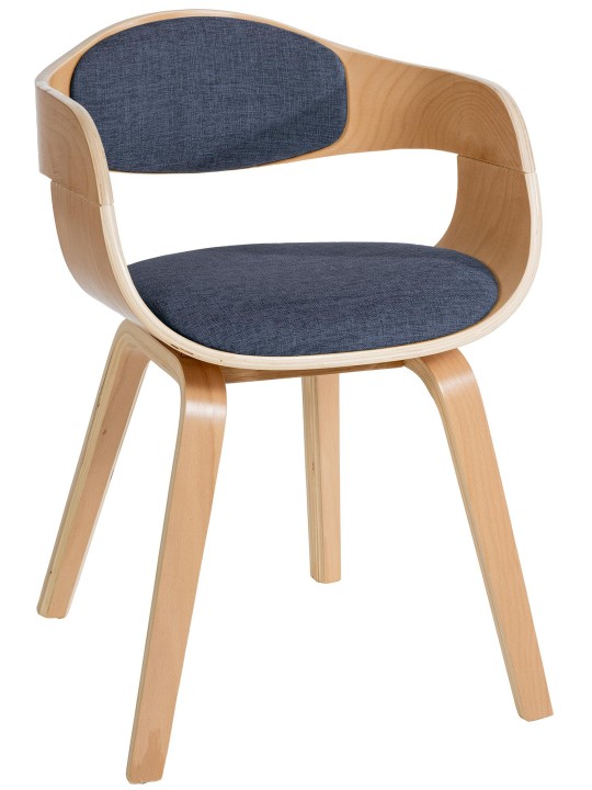 Chaise visiteur Kingston tissu, naturel/bleu Chaise visiteur Kingston tissu, naturel/bleu