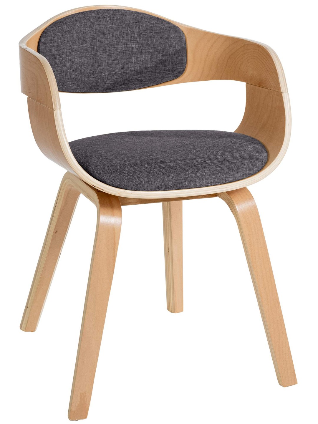 Chaise visiteur Kingston tissu, naturel/gris clair