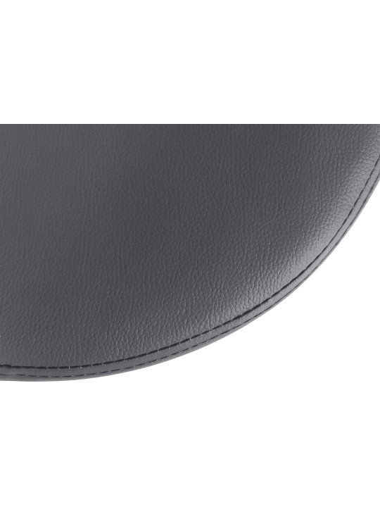 Lot de 2 tabourets de bar Ponte simili cuir chromé, gris