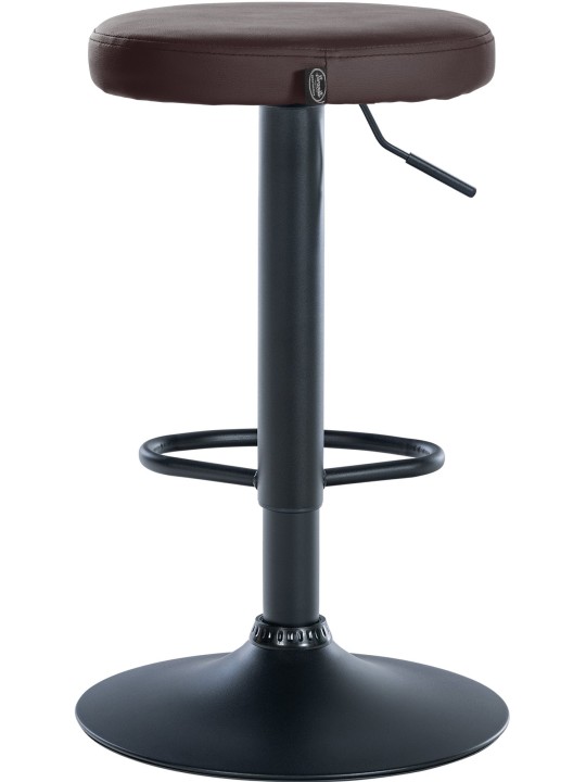 Lot de 2 tabourets de bar Ponte simili cuir, brun