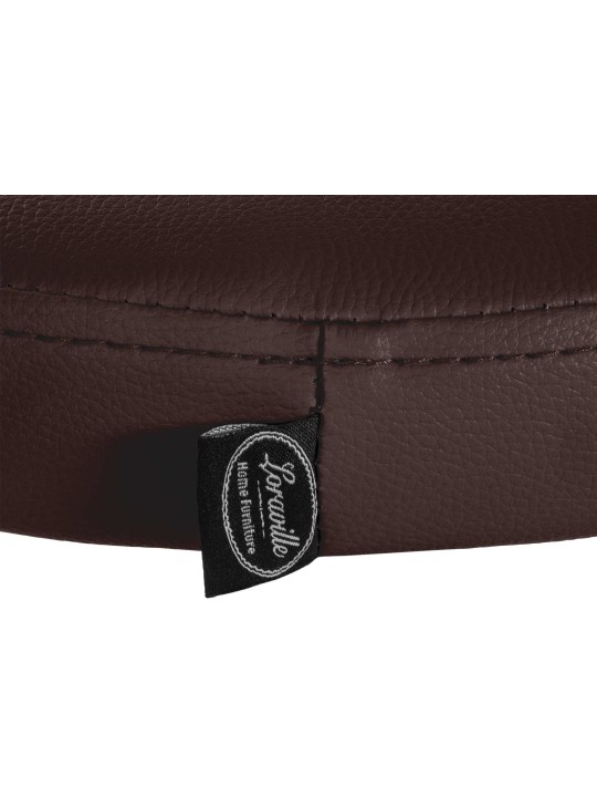 Lot de 2 tabourets de bar Ponte simili cuir, brun