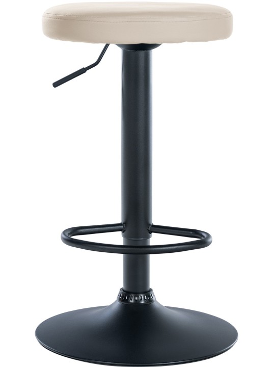 Lot de 2 tabourets de bar Ponte simili cuir, crème