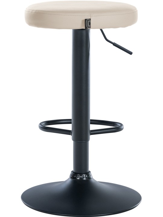 Lot de 2 tabourets de bar Ponte simili cuir, crème