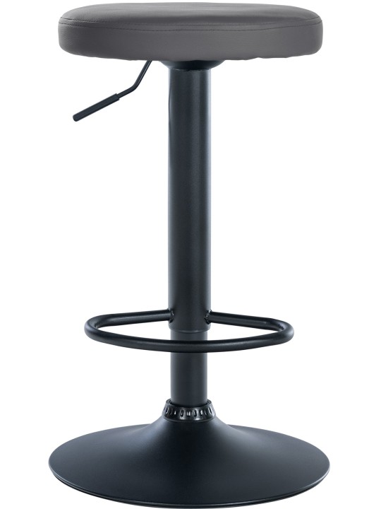 Lot de 2 tabourets de bar Ponte simili cuir, gris