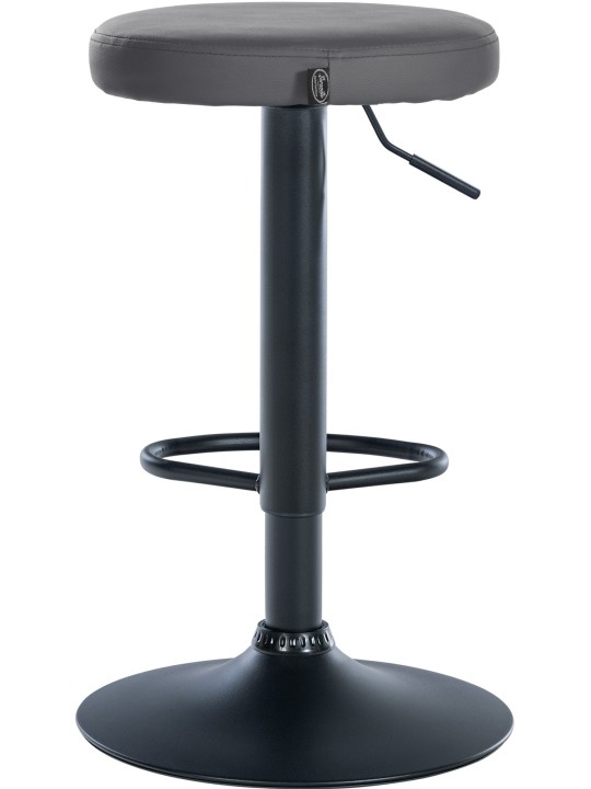 Lot de 2 tabourets de bar Ponte simili cuir, gris