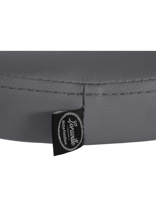 Lot de 2 tabourets de bar Ponte simili cuir, gris