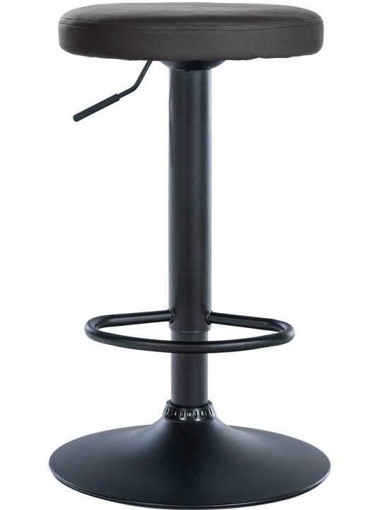 Lot de 2 tabourets de bar Ponte simili cuir, noir