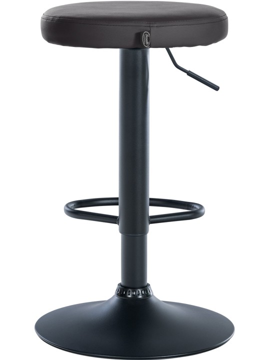 Lot de 2 tabourets de bar Ponte simili cuir, noir