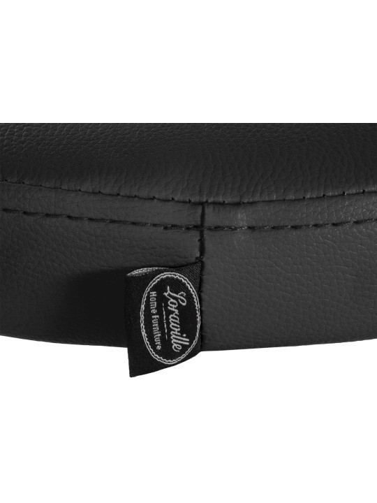 Lot de 2 tabourets de bar Ponte simili cuir, noir