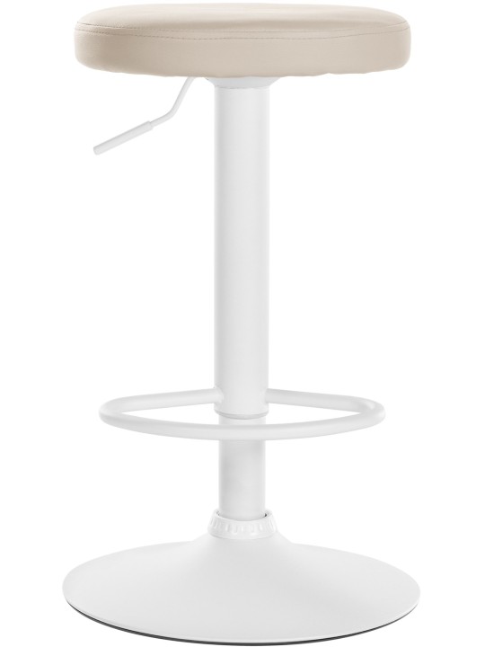 Lot de 2 tabourets de bar Ponte simili cuir, crème