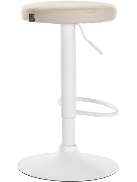 Lot de 2 tabourets de bar Ponte simili cuir, crème