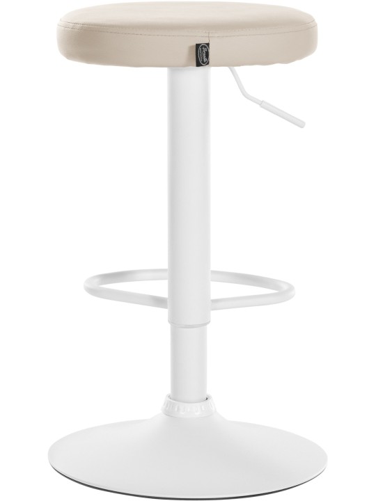 Lot de 2 tabourets de bar Ponte simili cuir, crème