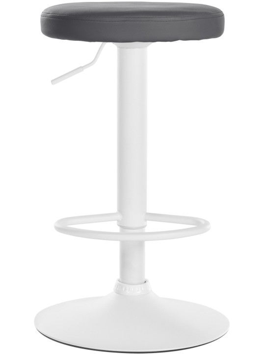 Lot de 2 tabourets de bar Ponte simili cuir, gris