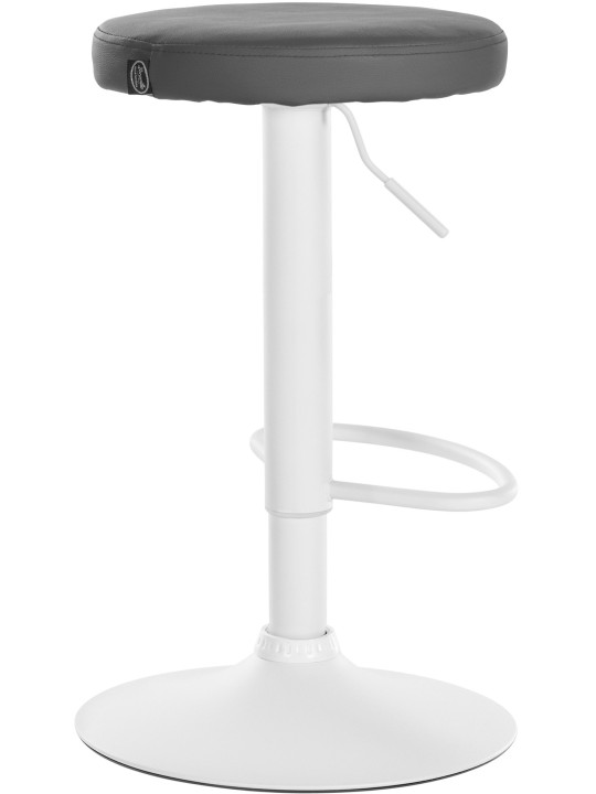 Lot de 2 tabourets de bar Ponte simili cuir, gris