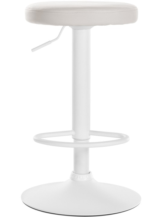 Lot de 2 tabourets de bar Ponte simili cuir, blanc