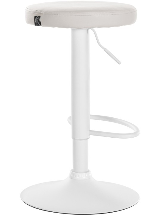 Lot de 2 tabourets de bar Ponte simili cuir, blanc