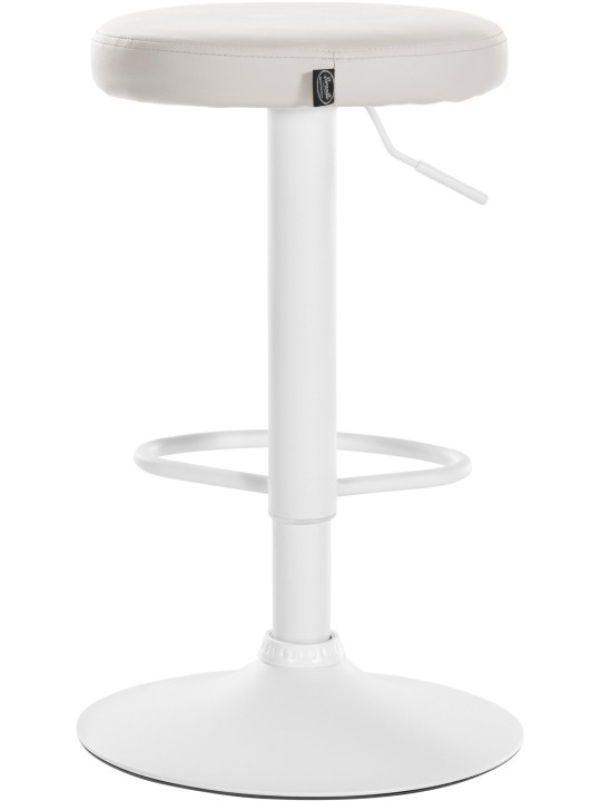 Lot de 2 tabourets de bar Ponte simili cuir, blanc