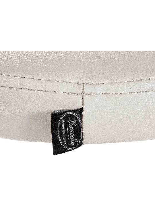 Lot de 2 tabourets de bar Ponte simili cuir, blanc