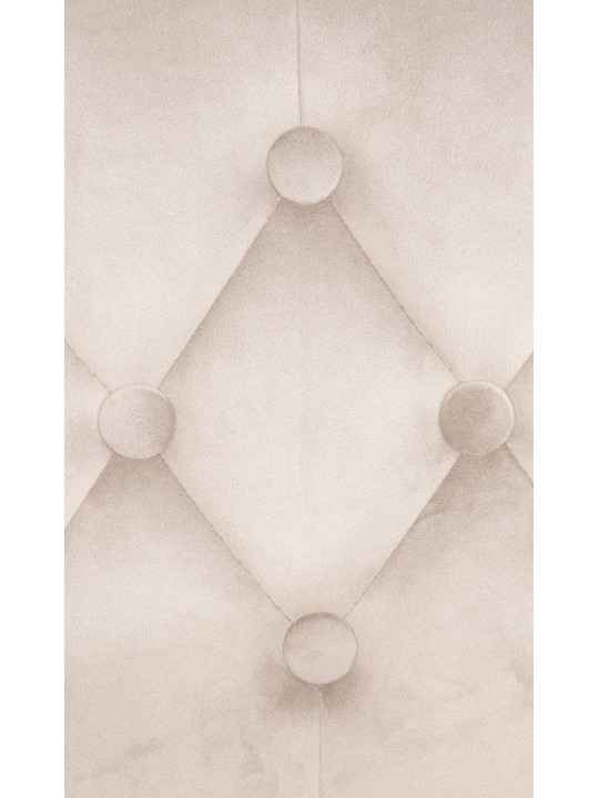 Tabouret de bar Dublin velours chrome, crème