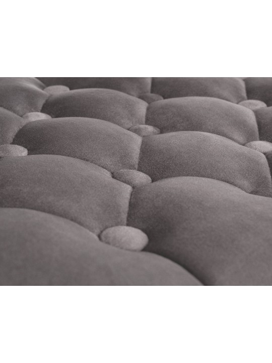 Tabouret de bar Dublin velours chrome, gris Tabouret de bar Dublin velours chrome, gris