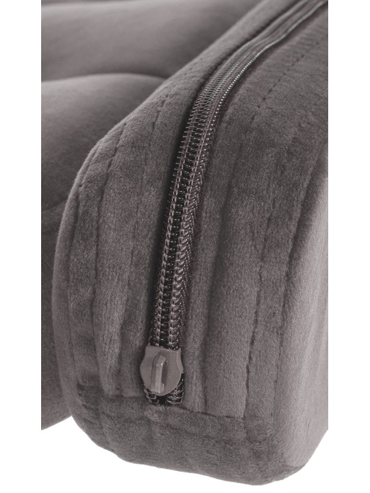 Tabouret de bar Dublin velours chrome, gris Tabouret de bar Dublin velours chrome, gris