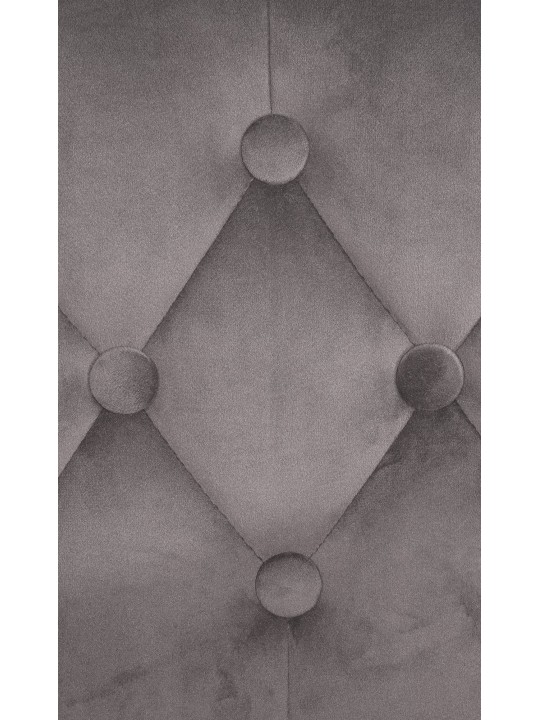 Tabouret de bar Dublin velours chrome, gris Tabouret de bar Dublin velours chrome, gris