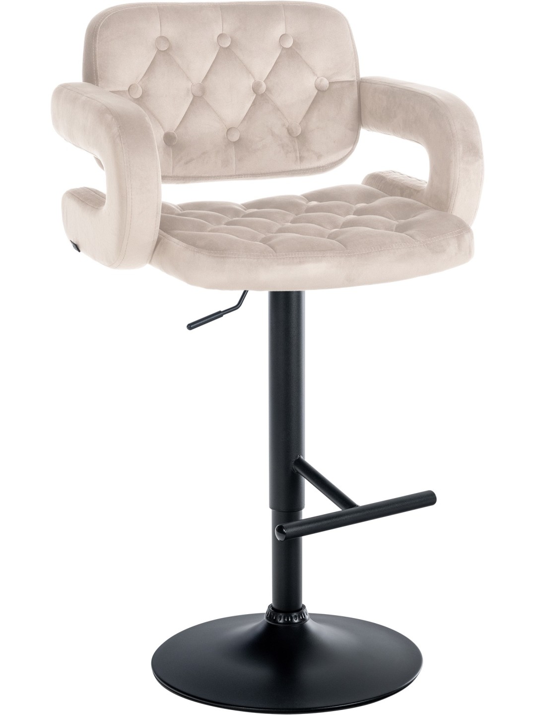 Tabouret de bar Dublin velours, crème