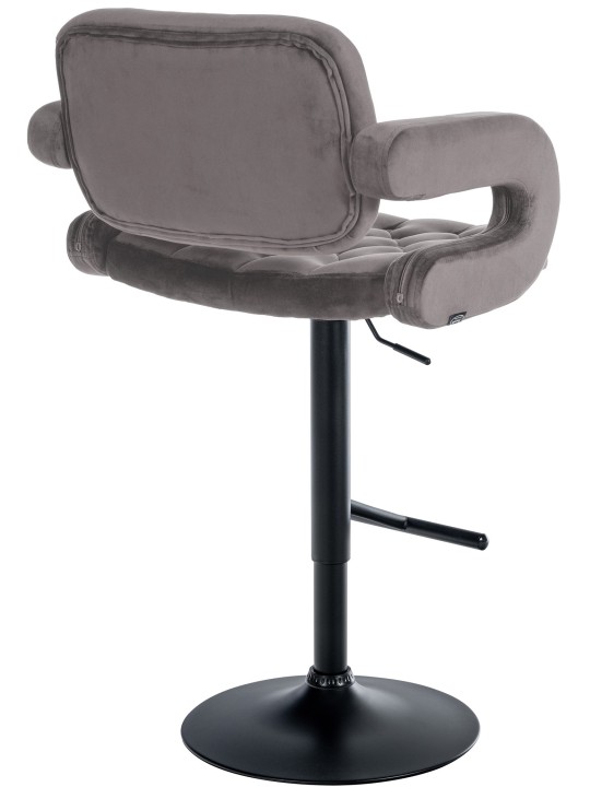 Tabouret de bar Dublin velours, gris