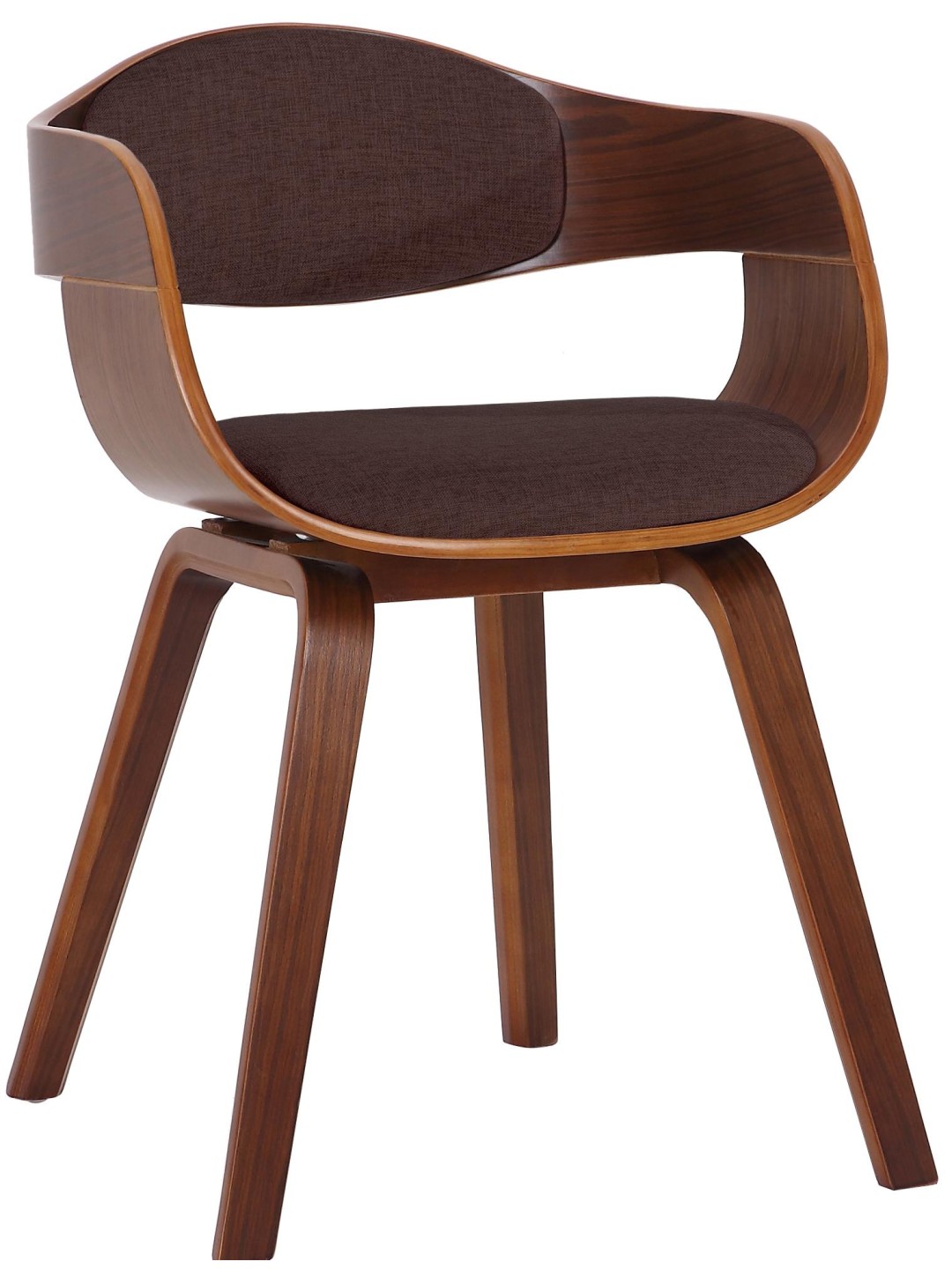 Chaise visiteur Kingston tissu, noyer/brun