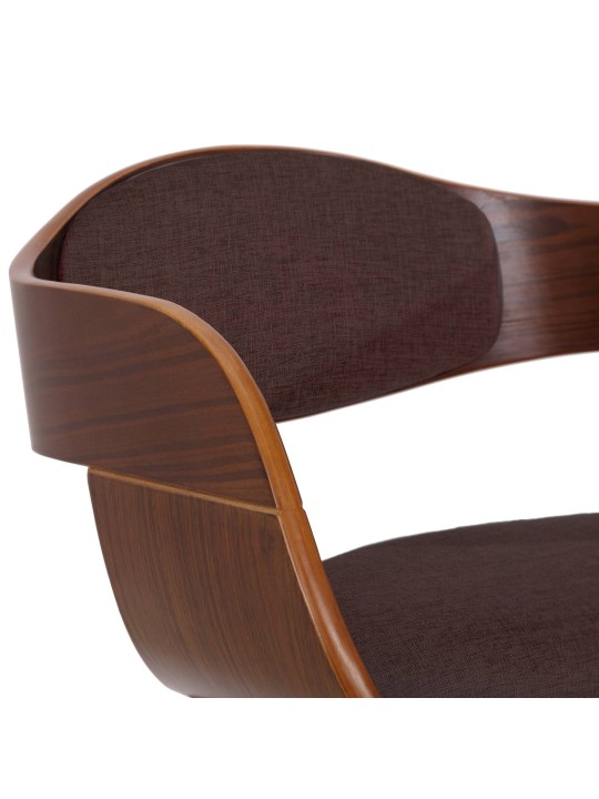 Chaise visiteur Kingston tissu, noyer/brun