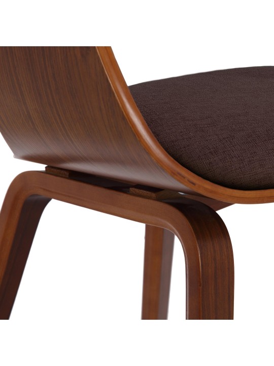 Chaise visiteur Kingston tissu, noyer/brun