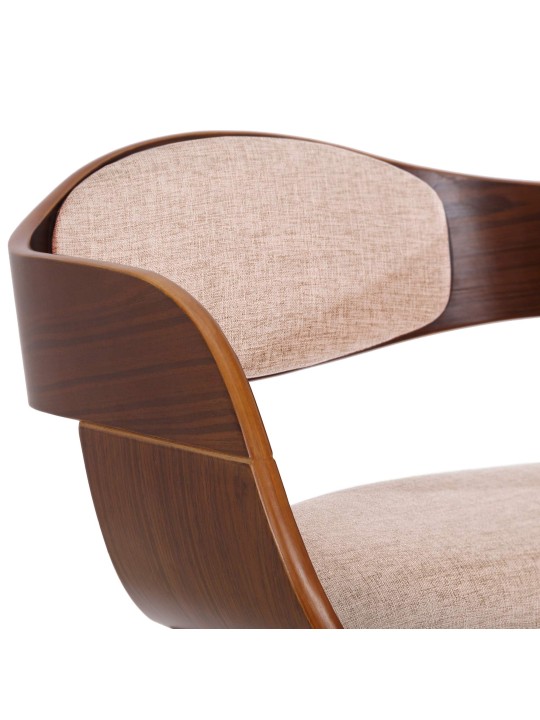 Chaise visiteur Kingston tissu, noyer/crème