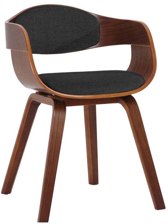 Chaise visiteur Kingston tissu, noyer/gris foncé Chaise visiteur Kingston tissu, noyer/gris foncé