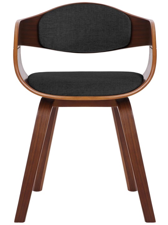 Chaise visiteur Kingston tissu, noyer/gris foncé Chaise visiteur Kingston tissu, noyer/gris foncé