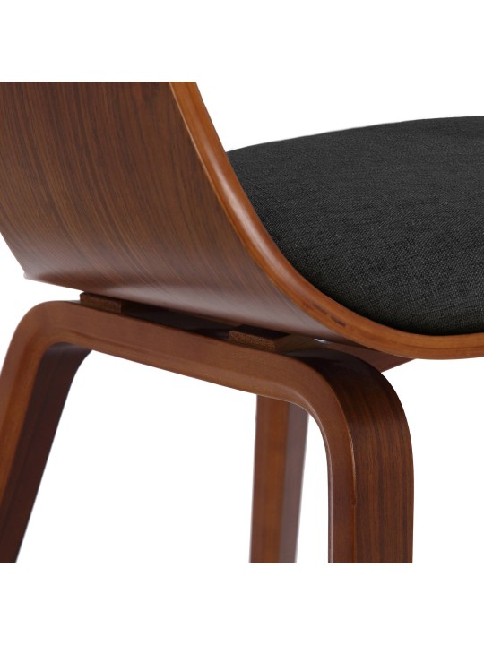 Chaise visiteur Kingston tissu, noyer/gris foncé Chaise visiteur Kingston tissu, noyer/gris foncé