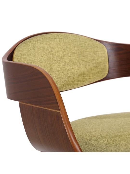 Chaise visiteur Kingston tissu, noyer/vert clair