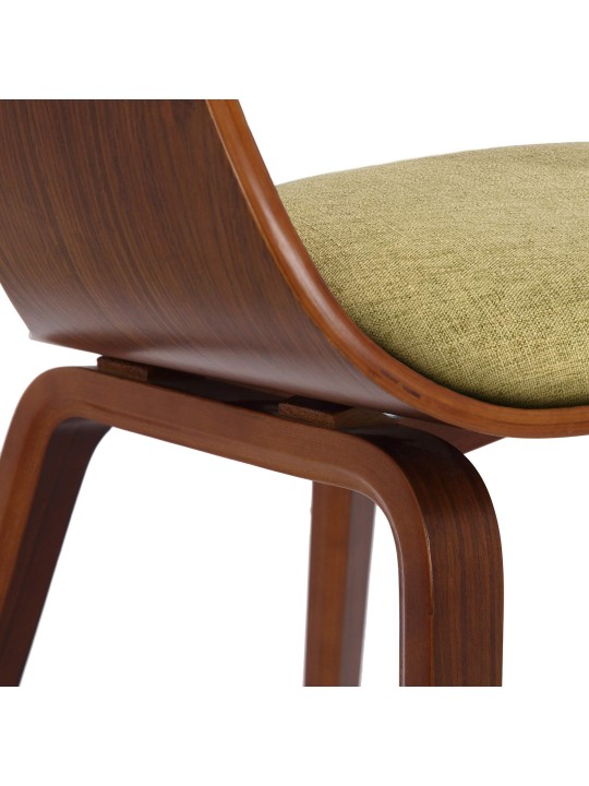 Chaise visiteur Kingston tissu, noyer/vert clair