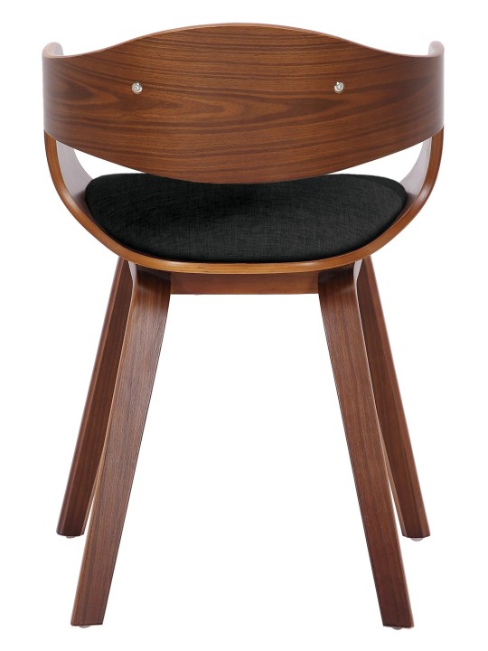 Chaise visiteur Kingston tissu, noyer/noir