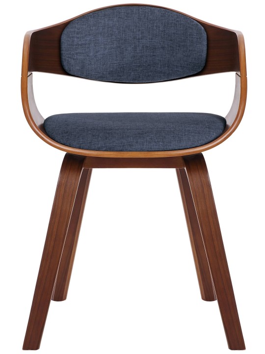 Chaise visiteur Kingston tissu, noyer/bleu Chaise visiteur Kingston tissu, noyer/bleu