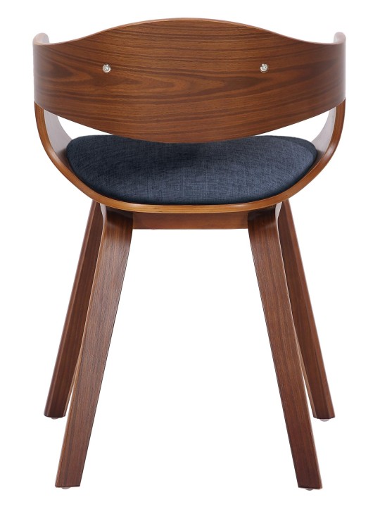 Chaise visiteur Kingston tissu, noyer/bleu Chaise visiteur Kingston tissu, noyer/bleu