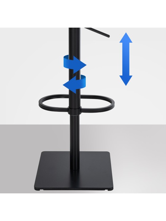 Tabouret de bar Damaso B feutre, gris