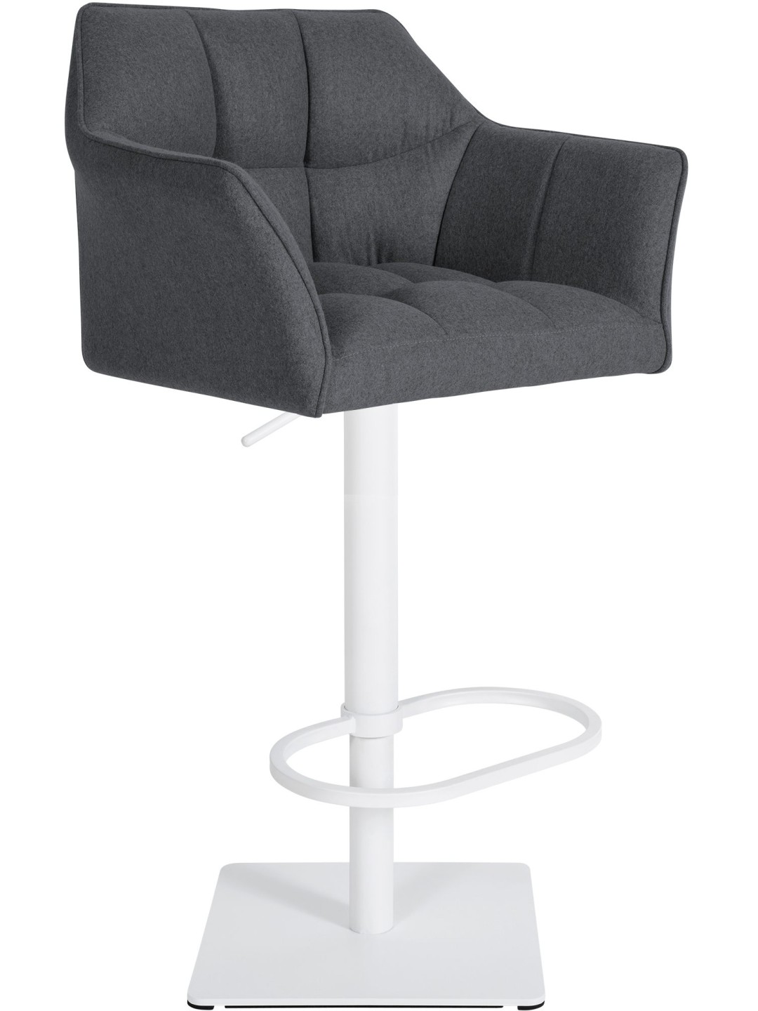 Tabouret de bar Damaso W feutre, gris