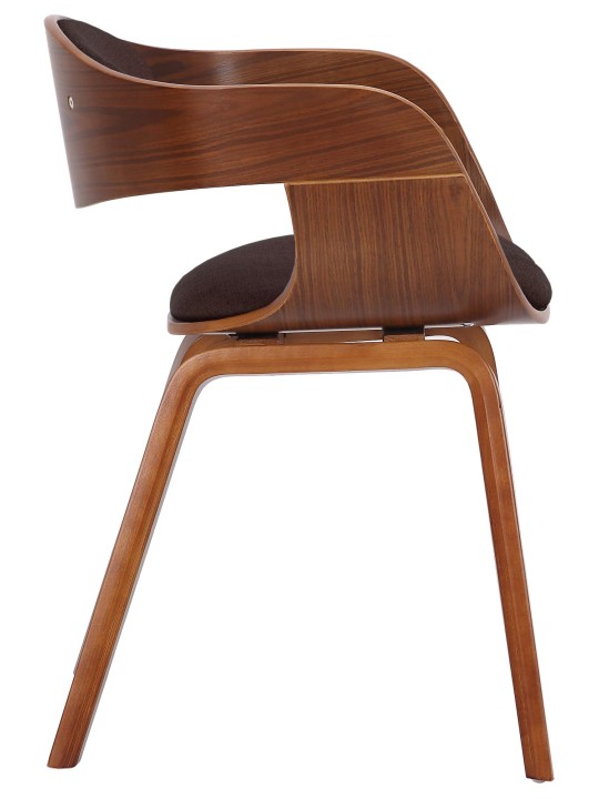 Lot de 2 chaises Kingston tissu, noyer/brun Lot de 2 chaises Kingston tissu, noyer/brun